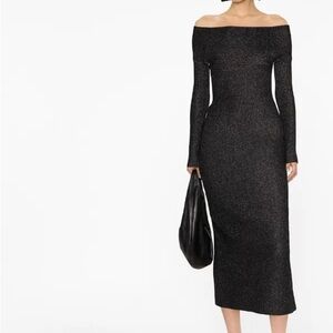 KHAITE Marisole Black Long Sleeve Dress